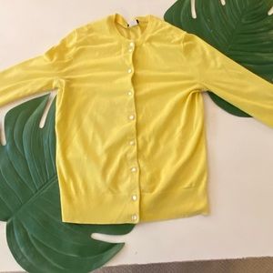 JCrew Yellow Clare Cardigan size small